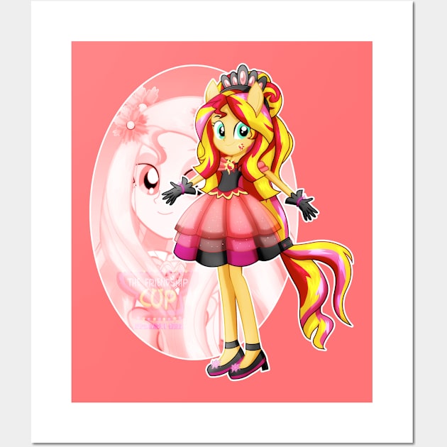Aphrodite's warrior_Sunset Shimmer Wall Art by jotakaanimation